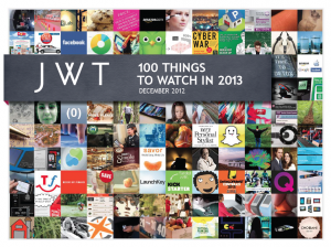 JWT's 100 Things to Watch in 2013