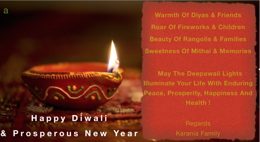 Happy Diwali & Prosperous New Year